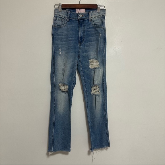 Revice Uptown Roadtrip Distressed Straight Ankle Jeans - Picture 3 of 7